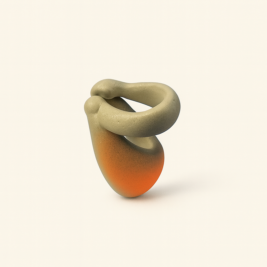 Earcuff Vuoto - Pintura Laranja Perolada