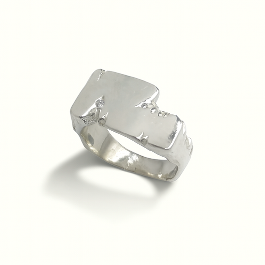 Anel Tempo - Prata 925 com diamante CVD