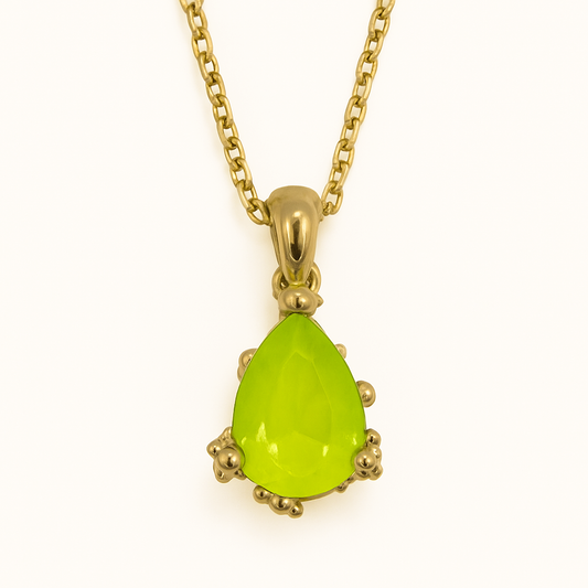 Pingente Bolhas - Banho de Ouro e Swarovski Amarelo