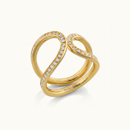 Anel Oito - Ouro Amarelo 18k e Diamantes