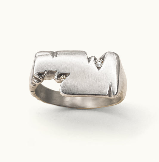 Anel Tempo - Prata 925 com diamante CVD