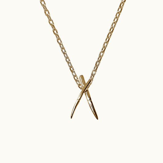 Colar Garras mini - Banho de Ouro