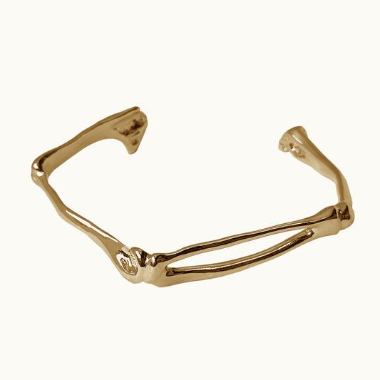 Bracelete Bones - Banho de Ouro