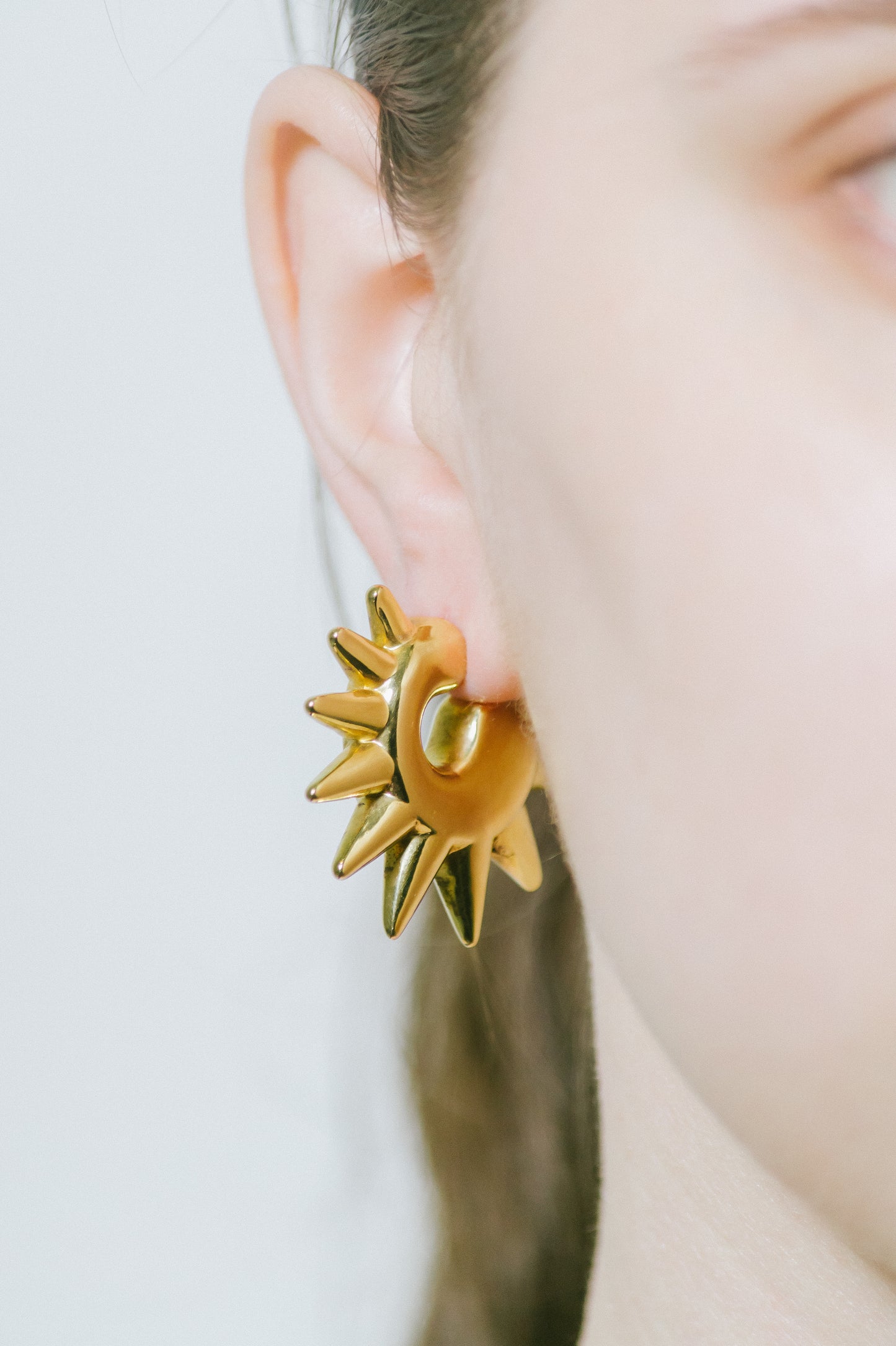 Brinco Punk Unitário - Banho de Ouro 18k