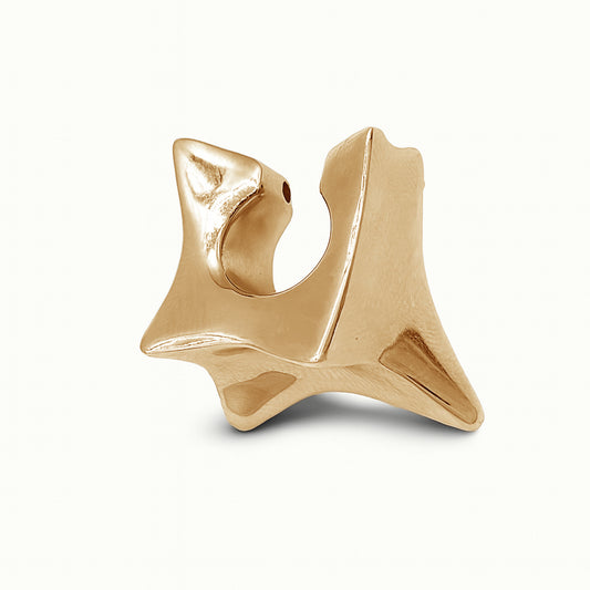 Earcuff Distort - Banho de Ouro 18k