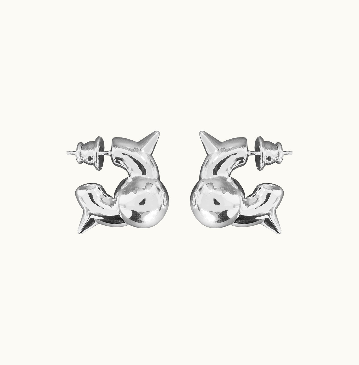 Brinco Stud - Banho de Platina