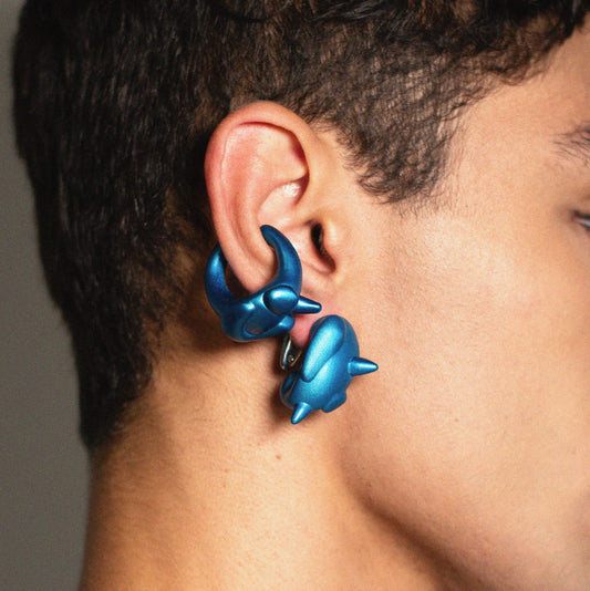 Brinco Monstro - Azul Metálico
