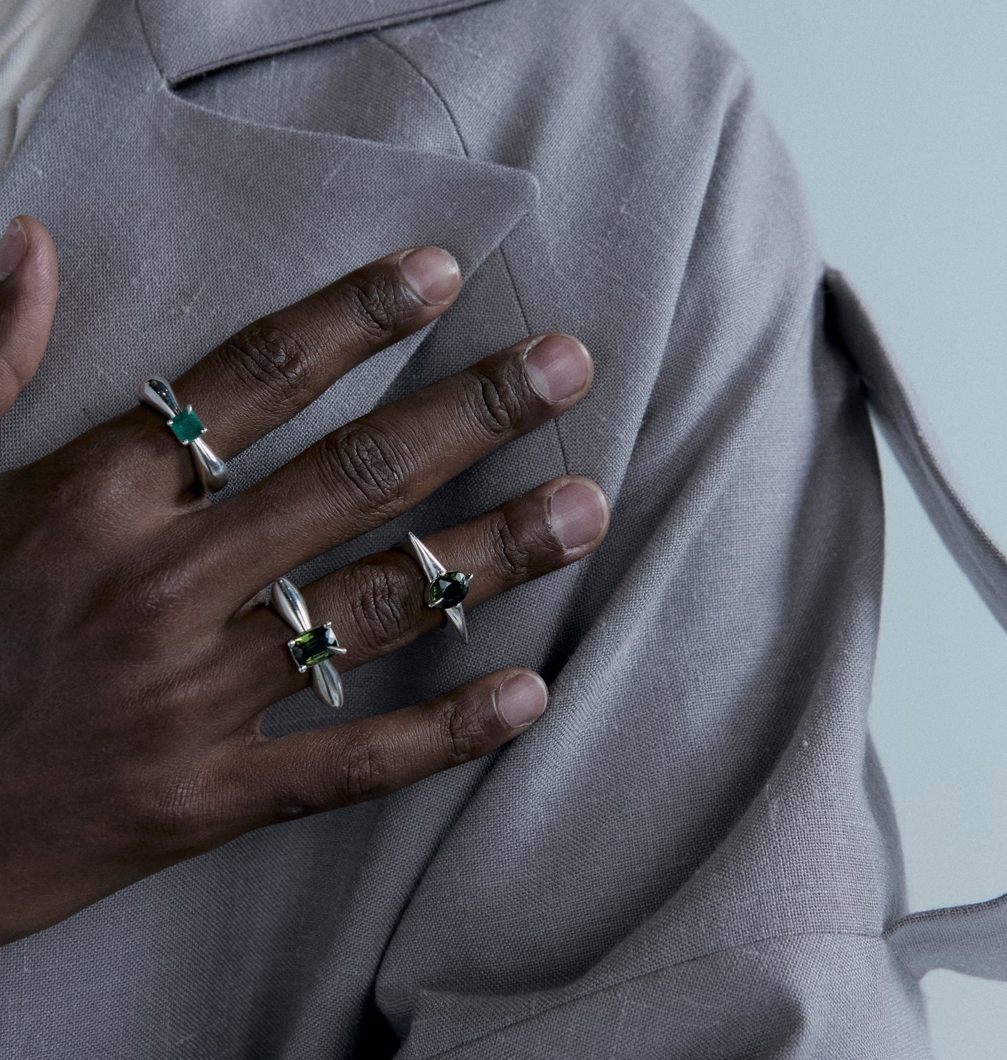 Anel Ímpar 007 - Prata 925 + Turmalina Rosa