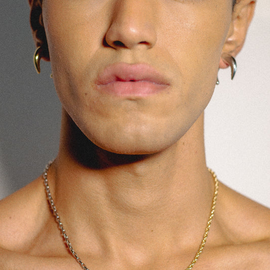 Brinco Evan - Banho de Ouro 18k e Platina (unitário)