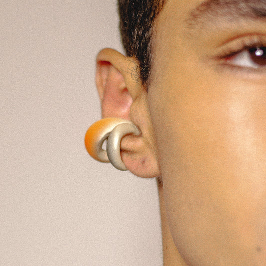Earcuff Vuoto - Pintura Laranja Perolada