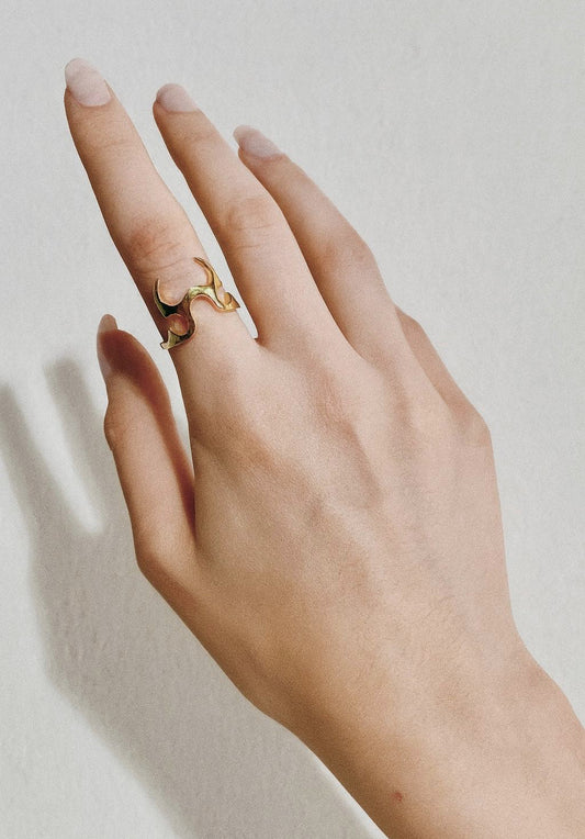 Anel Moto - Banho de Platina