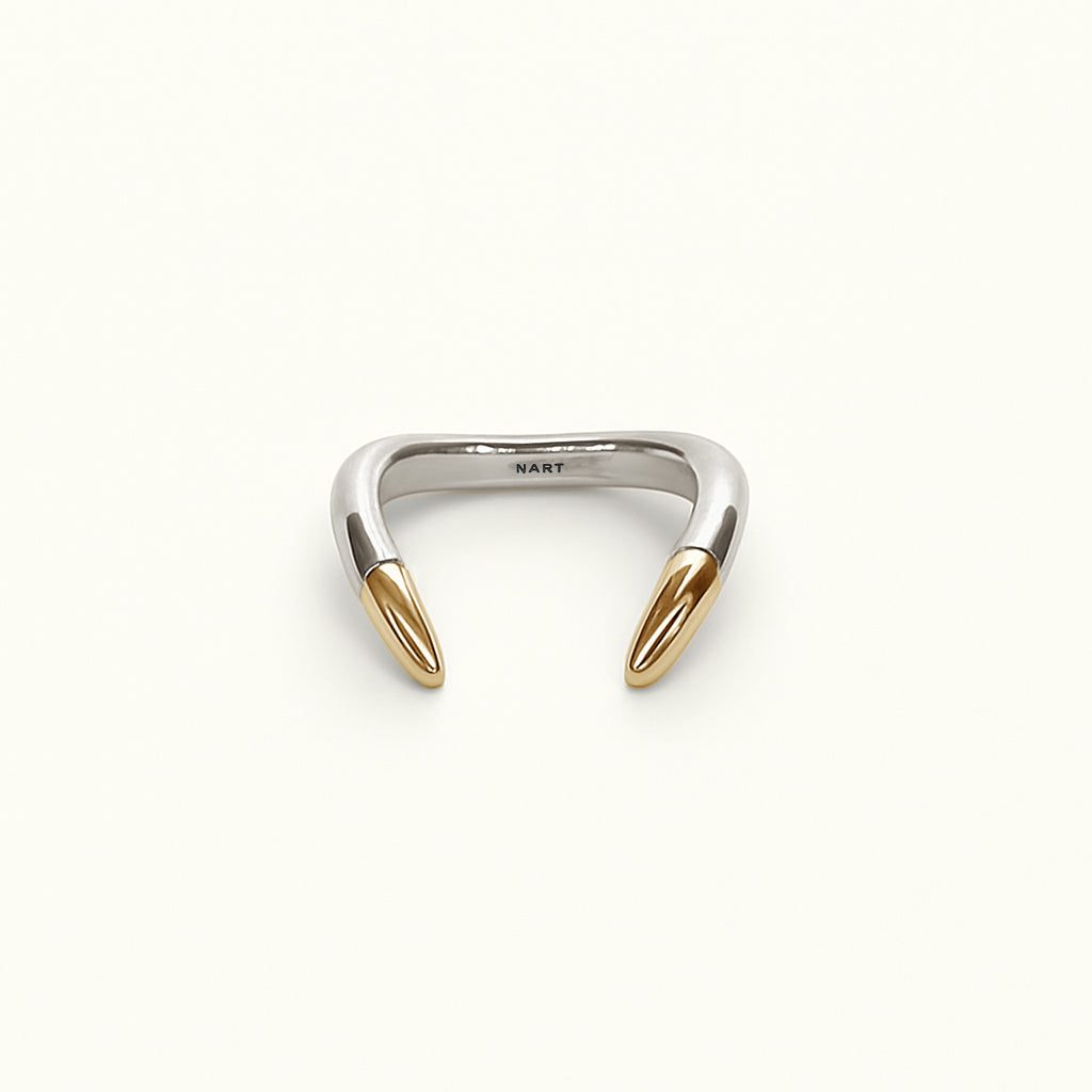 Anel Garras - Prata 925 + banho de ouro 18k