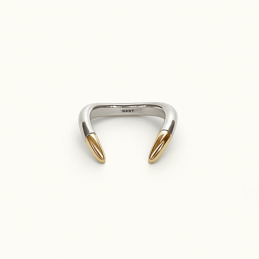 Anel Garras - Prata 925 + banho de ouro 18k