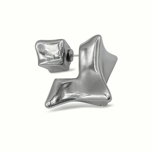 Brinco Distort - Banho de Platina