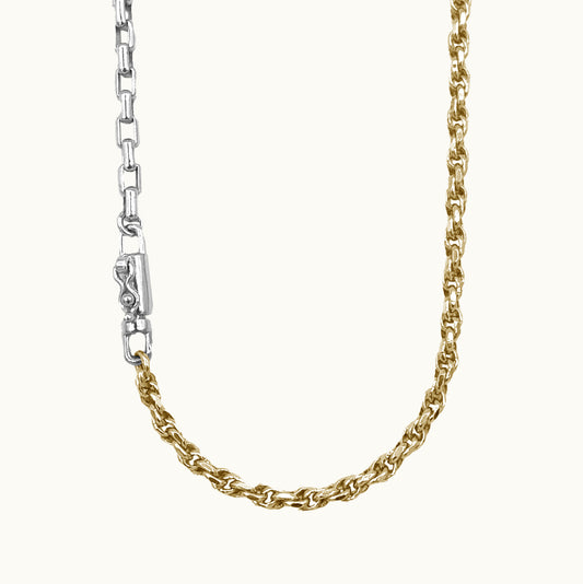 Corrente Híbrida 01 - Banho de Ouro e Platina