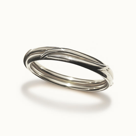 Aliança N.01 - Ouro Branco 18k