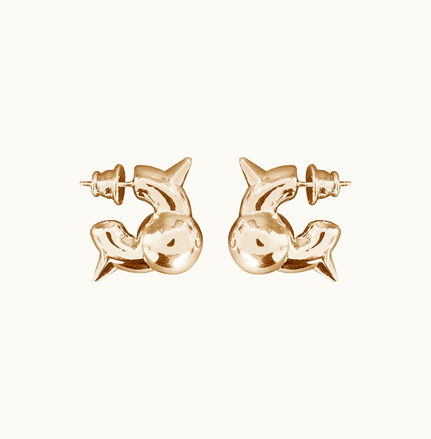 Brinco Stud - Banho de Ouro