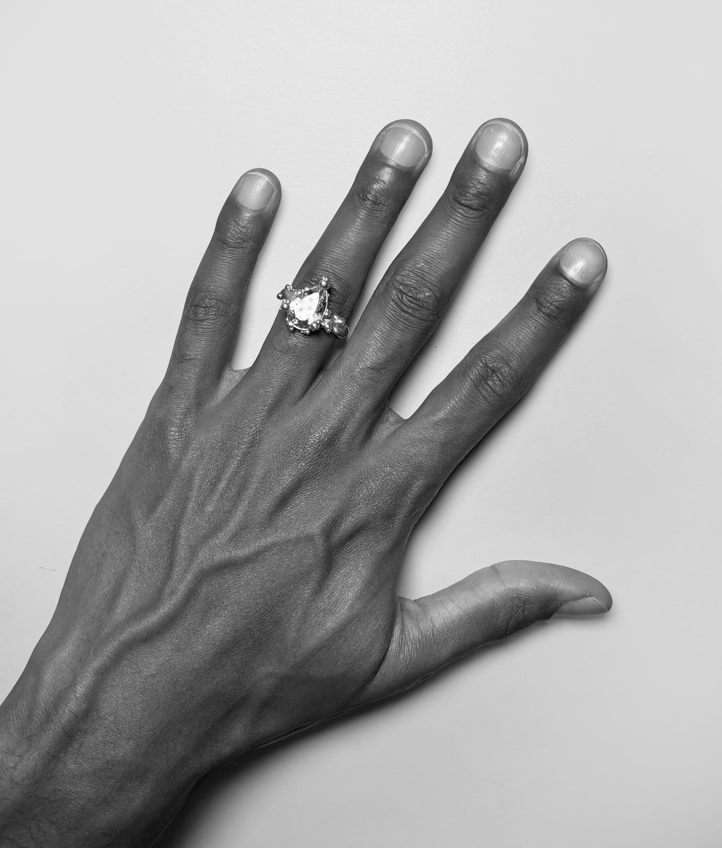 Anel Bolhas - Banho de Ouro e Swarovski Laranja