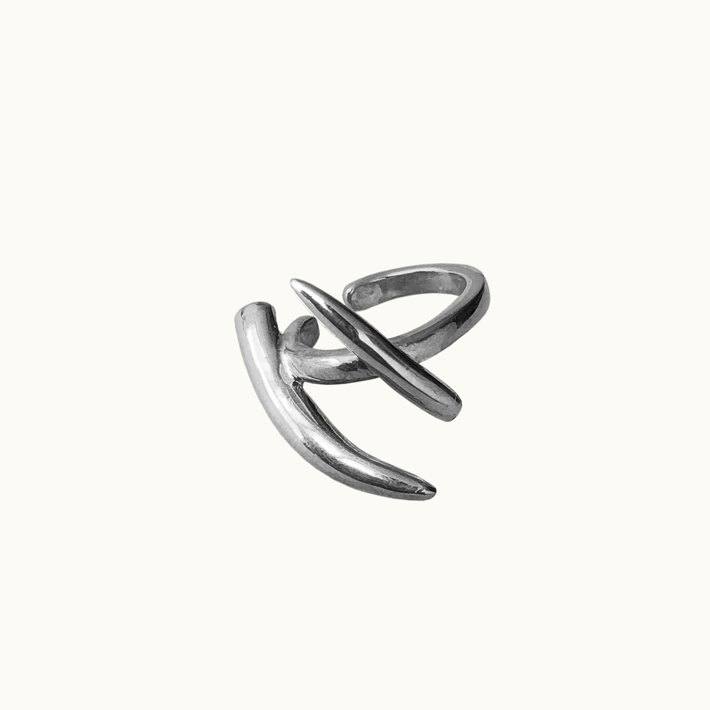 Earcuff Garras 4 - Banho de Platina