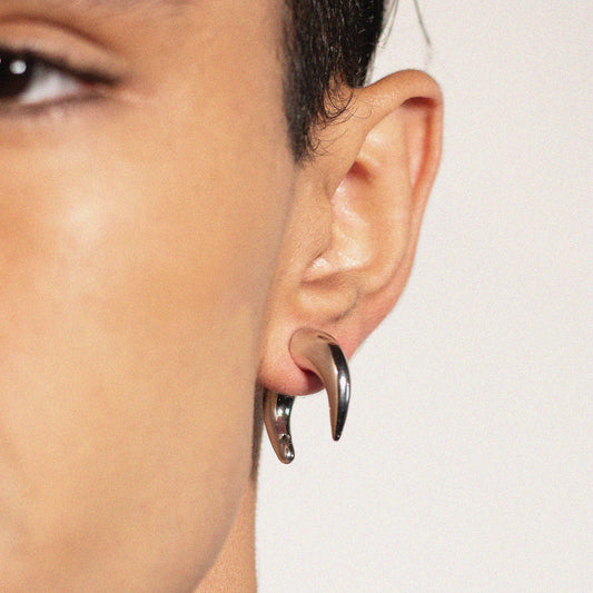 Brinco Evan - Banho de Platina (unitário)