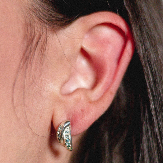 Brinco Abraço - Prata 925 e Topázios