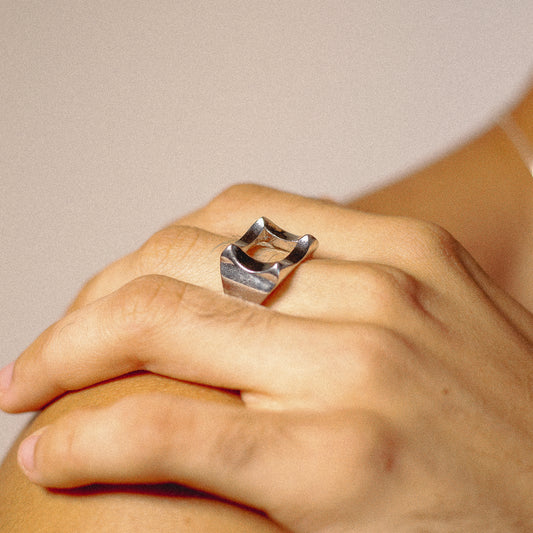 Anel Duna - Banho de Platina