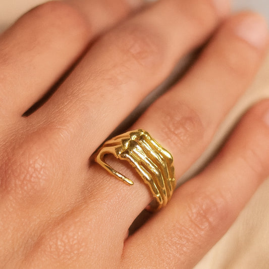 Anel Metacarpo - Banho de Ouro
