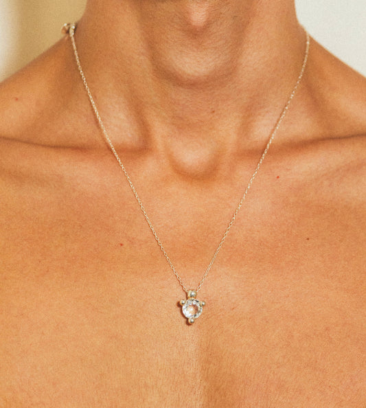 Colar Órbita - Prata 925 e Ónix