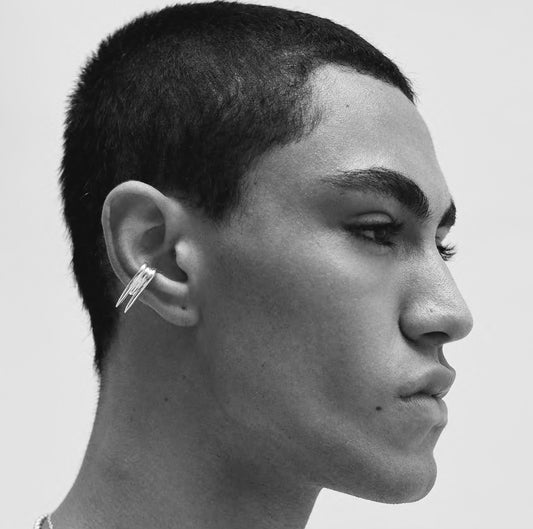 Earcuff Garras 3 - Banho de Platina