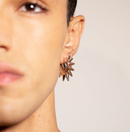 Brinco Punk Unitário - Banho de Platina