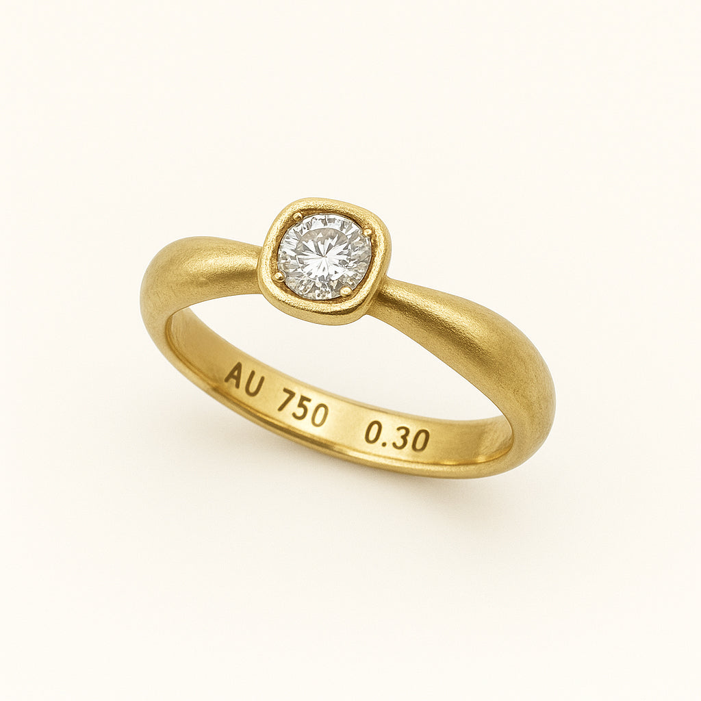 Solitário N1 - Ouro 18k e Diamante