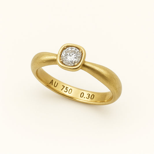 Solitário N1 - Ouro 18k e Diamante