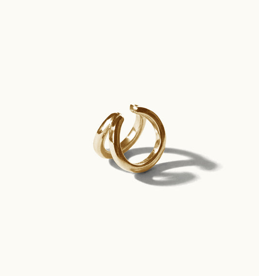 Earcuff 2C Mini - Banho de Ouro 18k