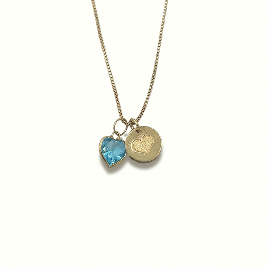 Colar Cuore - Prata 925 com banho de ouro