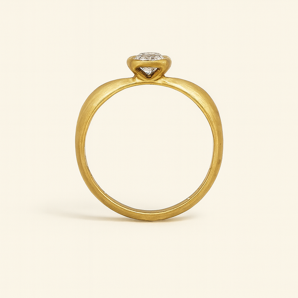 Solitário N1 - Ouro 18k e Diamante