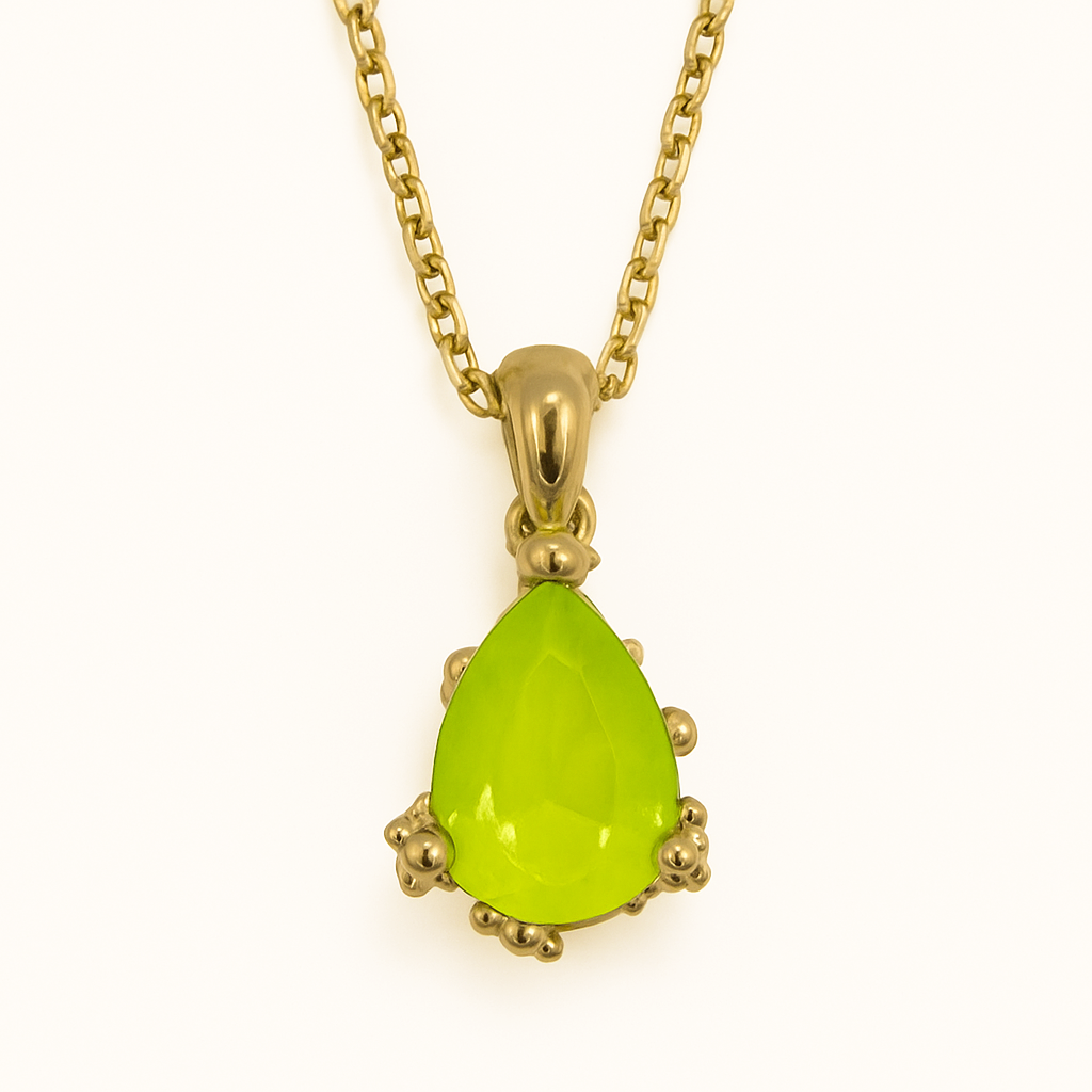 Pingente Bolhas - Banho de Ouro e Swarovski Amarelo