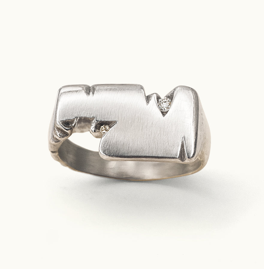 Anel Tempo - Prata 925 com diamante CVD