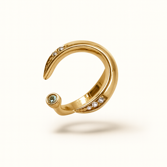 Anel Luna - Banho de Ouro