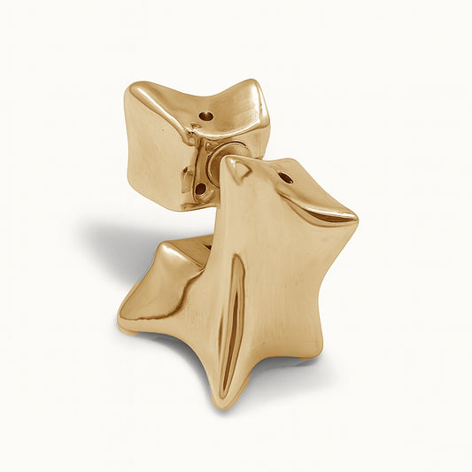 Brinco Distort - Banho de Ouro