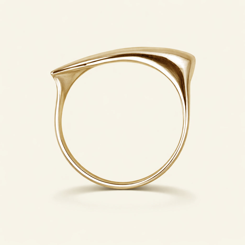 Anel Distort Slim - Ouro Amarelo 18k