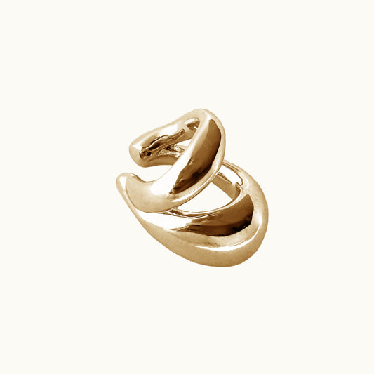 Earcuff Vuoto - Banho de Ouro 18k