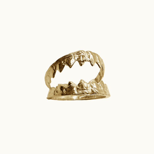 Anel Piranha - Banho de Ouro 18k