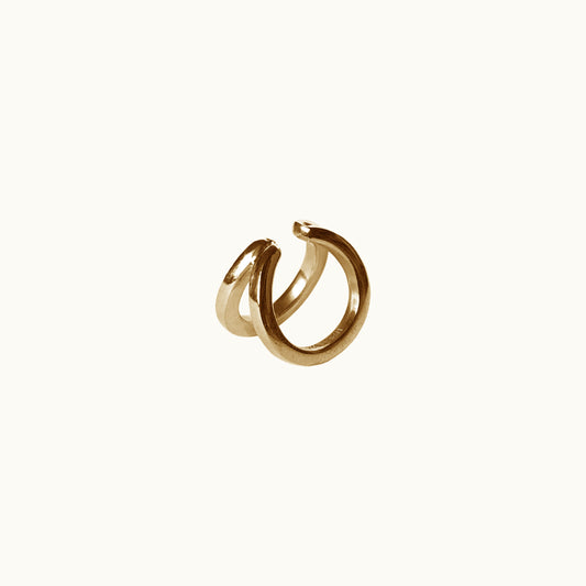 Earcuff 2C Mini - Banho de Ouro 18k