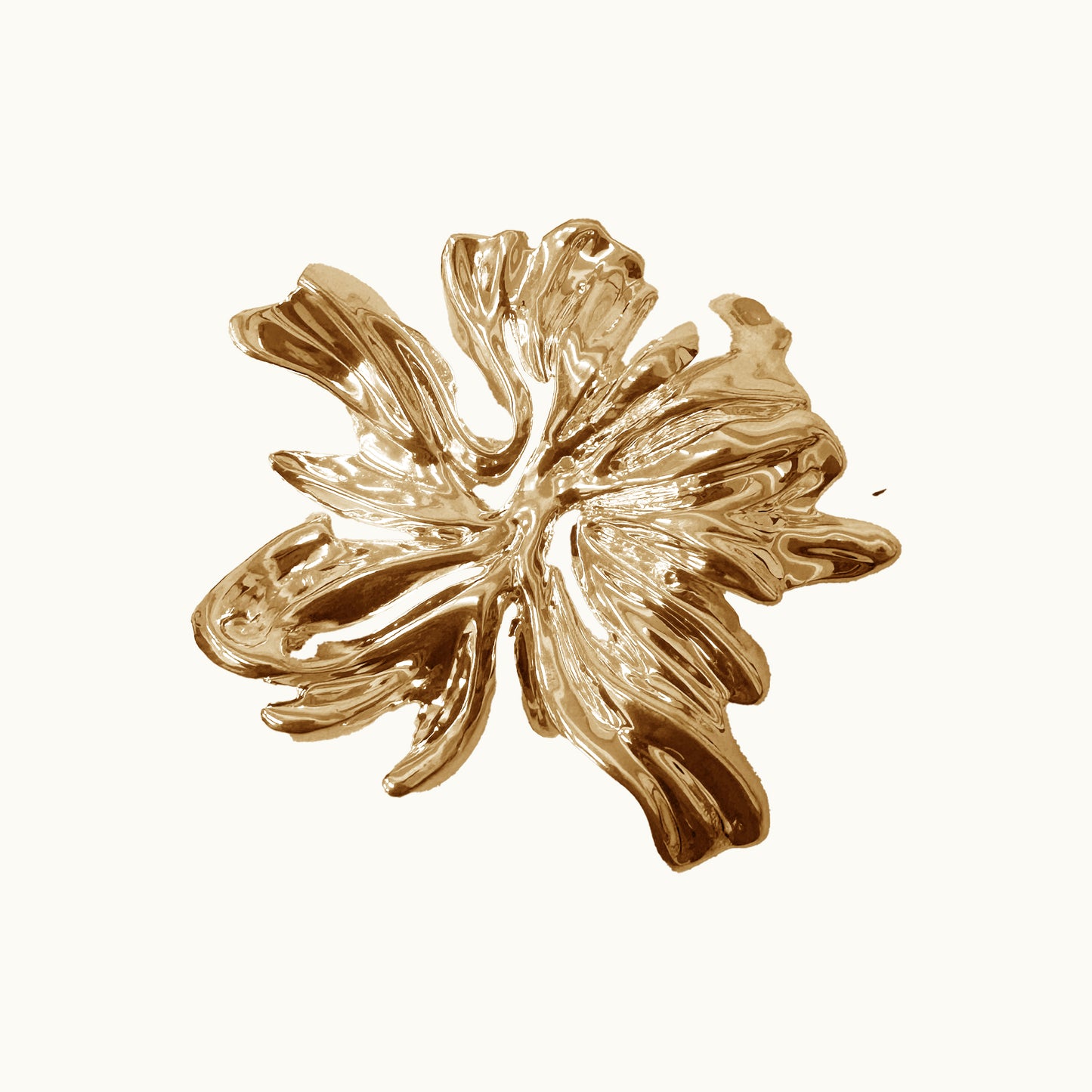 Broche Fiore - Banho de Ouro