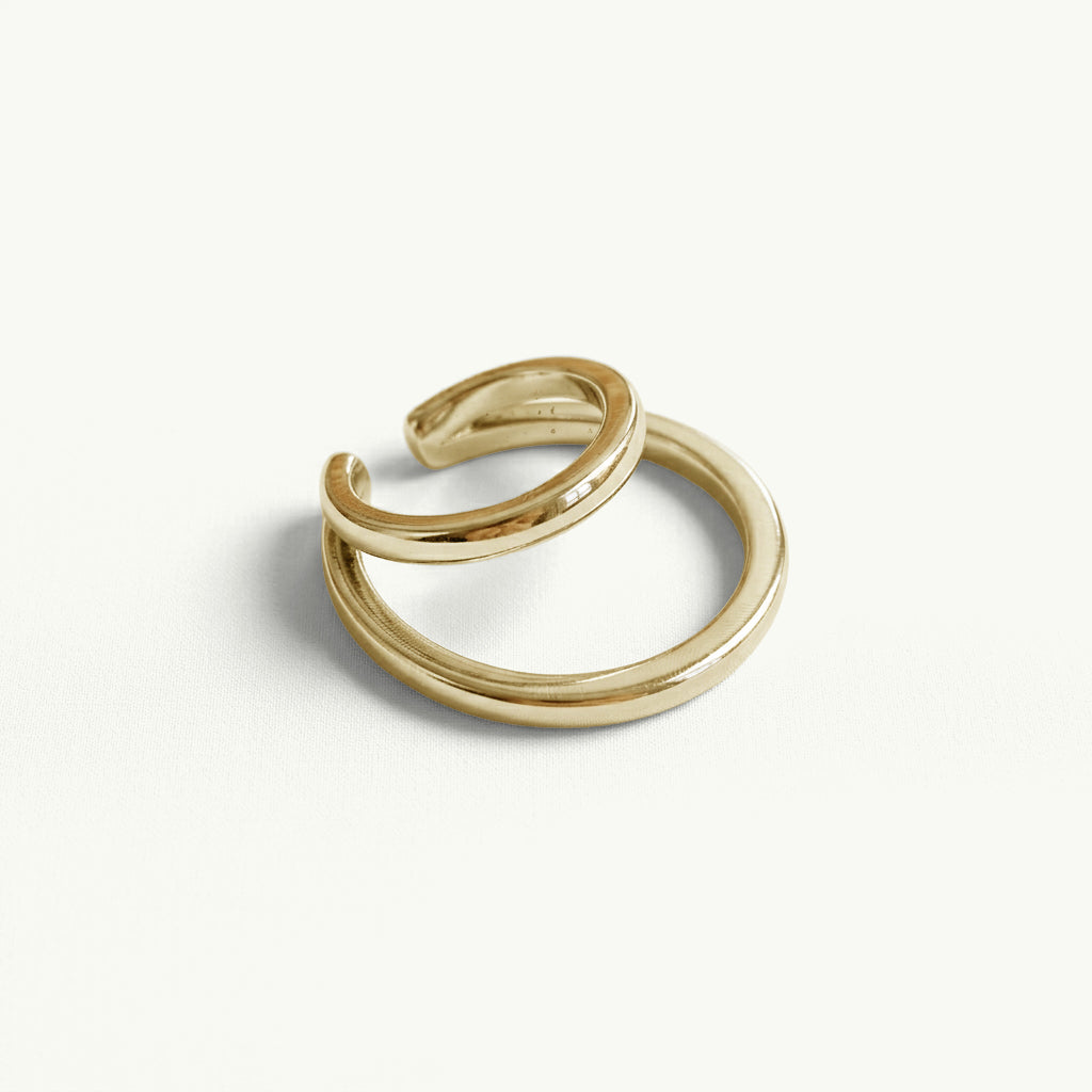 Earcuff 2C - Banho de Ouro 18k