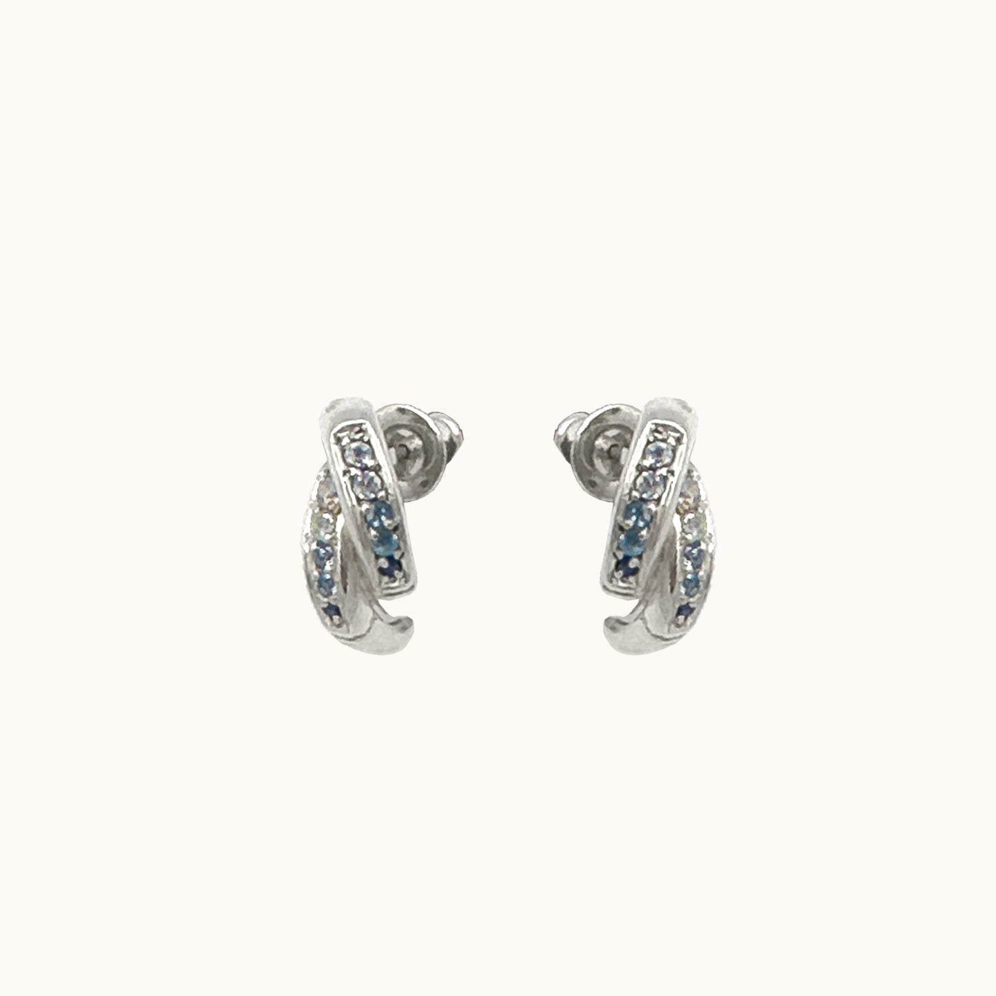 Brinco Abraço -  Prata 925 e Topázios