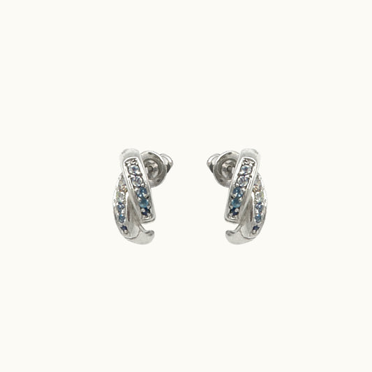 Brinco Abraço -  Prata 925 e Topázios