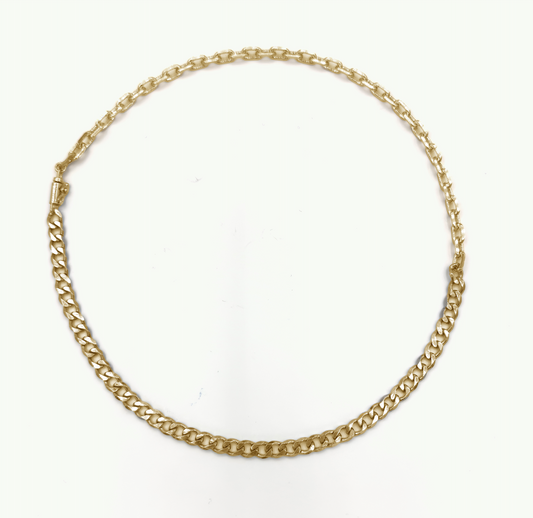 Corrente Híbrida - Banho de Ouro 18k