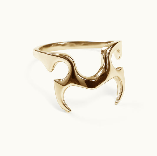 Anel Moto - Banho de Ouro