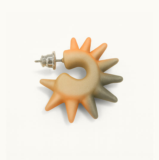 Brinco Punk Unitário - Pintura Laranja Perolada